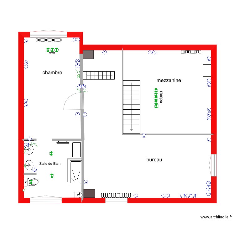 ETAGE chanvre et chaux et électricité 29 décembre 2018. Plan de 0 pièce et 0 m2