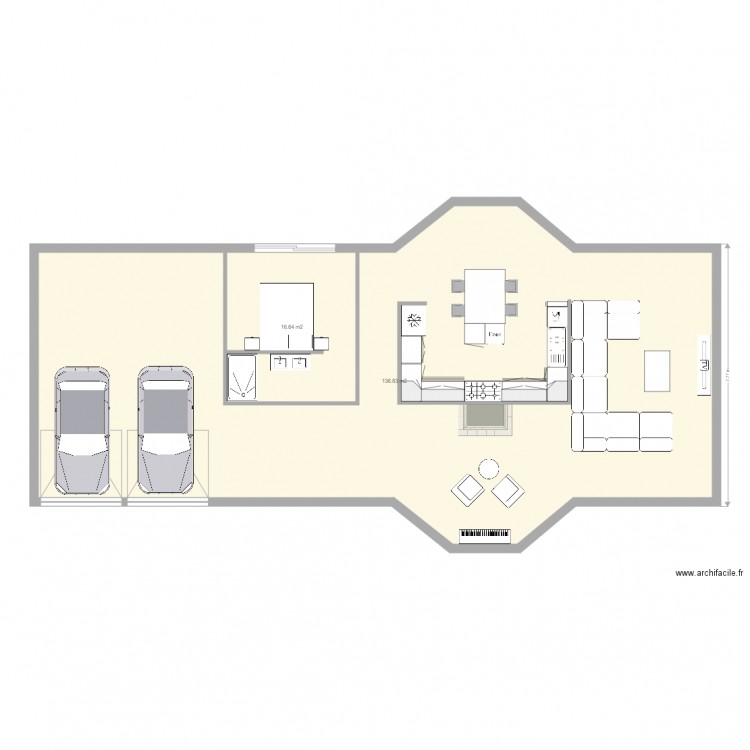 maison americaine 3. Plan de 0 pièce et 0 m2