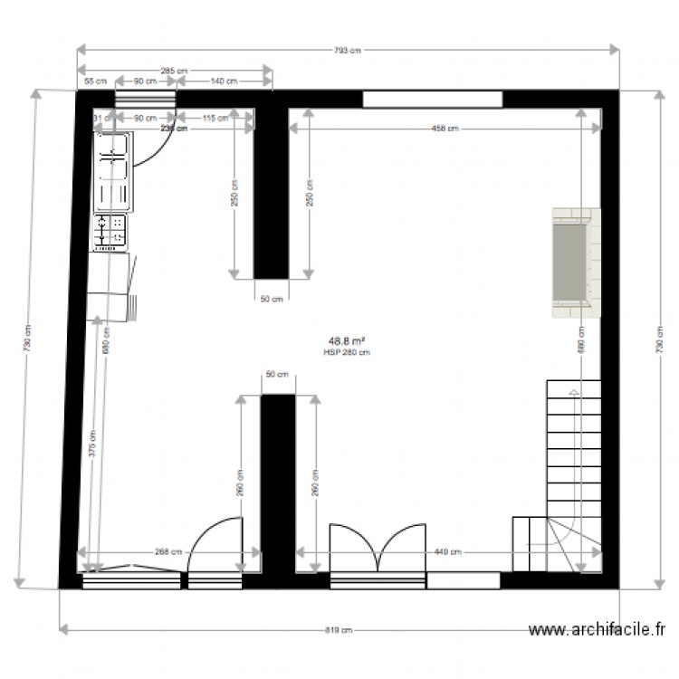 Gite ouest. Plan de 0 pièce et 0 m2