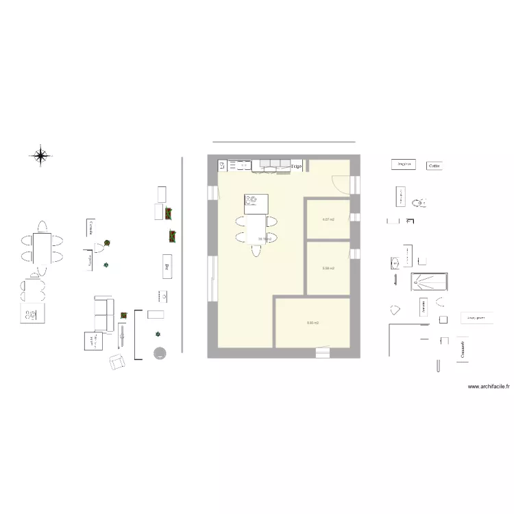 plan appart PG plain pied ferme 7 pignon est 1 suite parentale. Plan de plan appart PG plain pied ferme 7 pignon est 1 suite parentale. Plan de