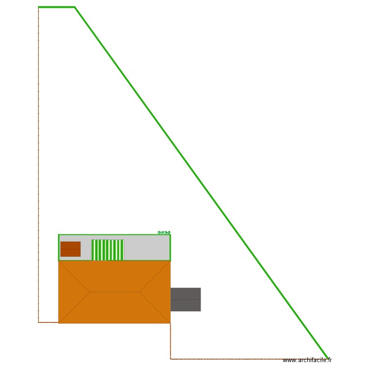 JARDIN. Plan de 10 pièces et 52 m2