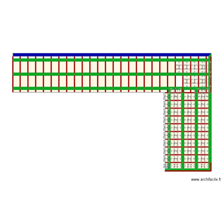 Plan terrasse. Plan de 112 pièces et 42 m2