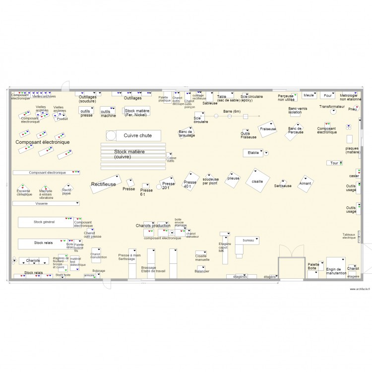 agencement atelier A 5. Plan de 0 pièce et 0 m2