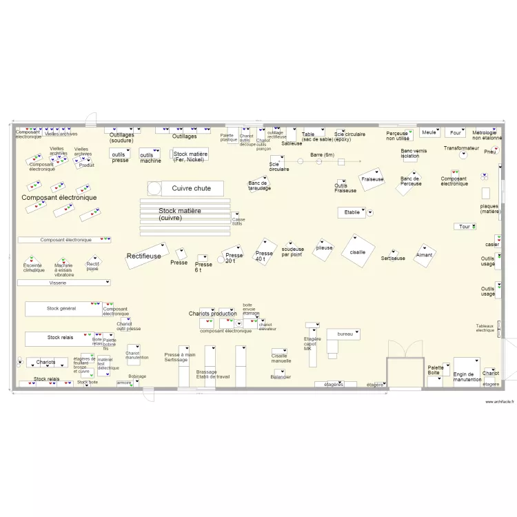 agencement atelier A 5. Plan de 