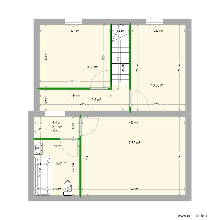 Aménagement nu  M2  Etage. Plan de 0 pièce et 0 m2