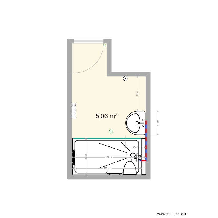 DECHAVANNE Rénové. Plan de 1 pièce et 5 m2