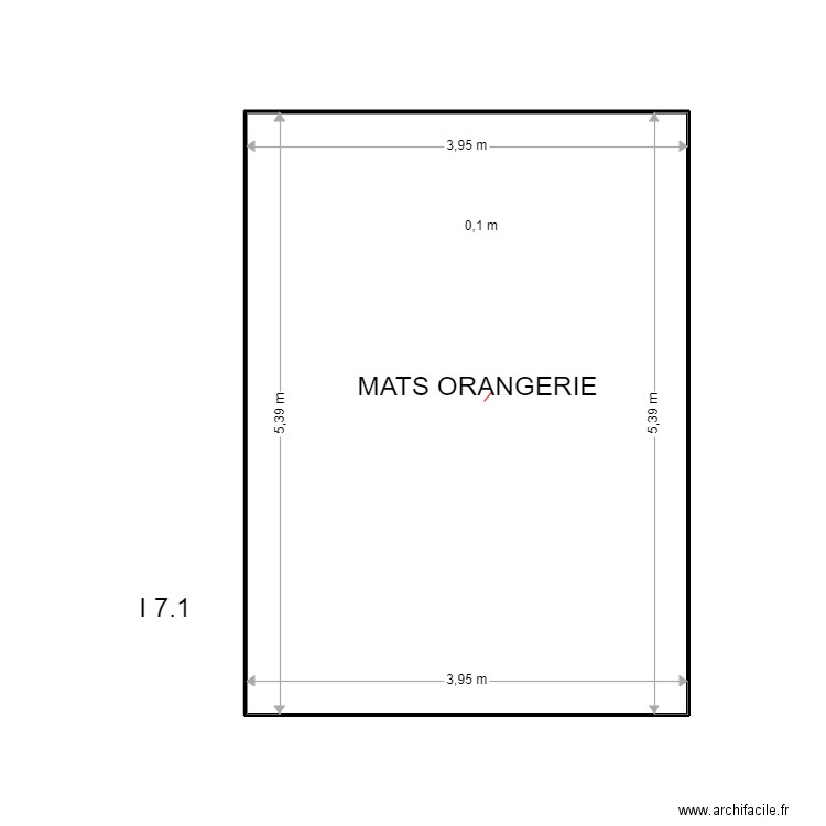 I 7. Plan de 1 pièce et 21 m2