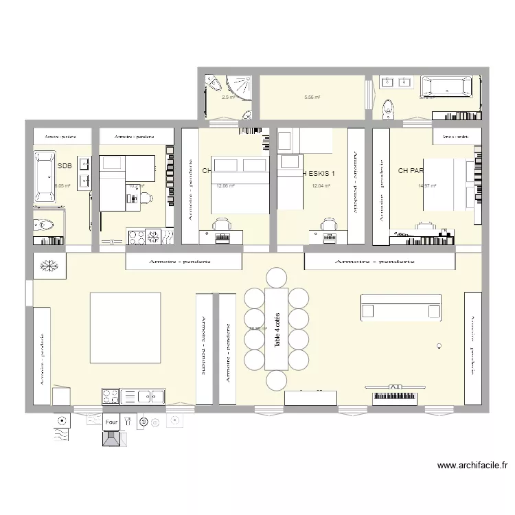 APPARTEMENT ESPI. Plan de 