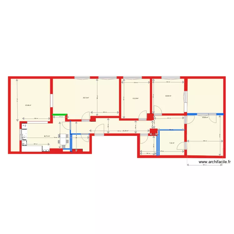 KAYSERI EV FINI VIERGE. Plan de 