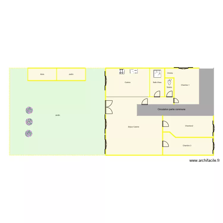 APPARTE RDC. Plan de 