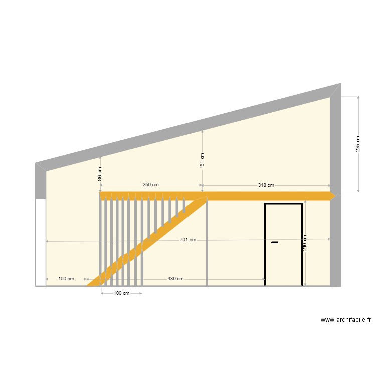 Elévation Mur Apt Liscia aménagement nouvelles cotes . Plan de 20 pièces et 24 m2