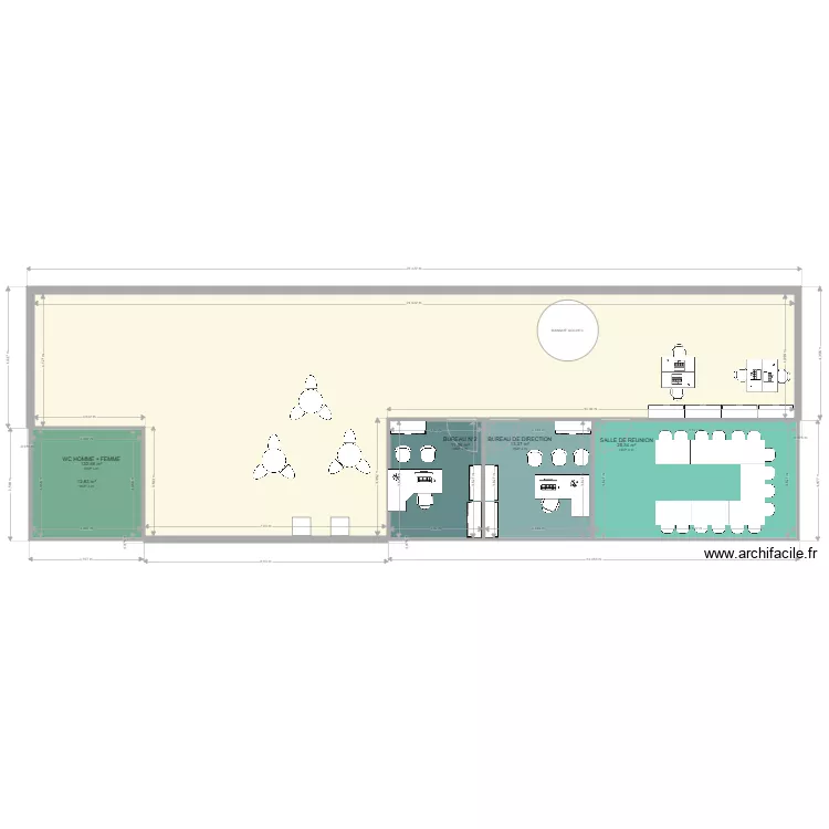 GARAGE LE NATIONAL - AMENAGEMENT CABUS ROULOT. Plan de 