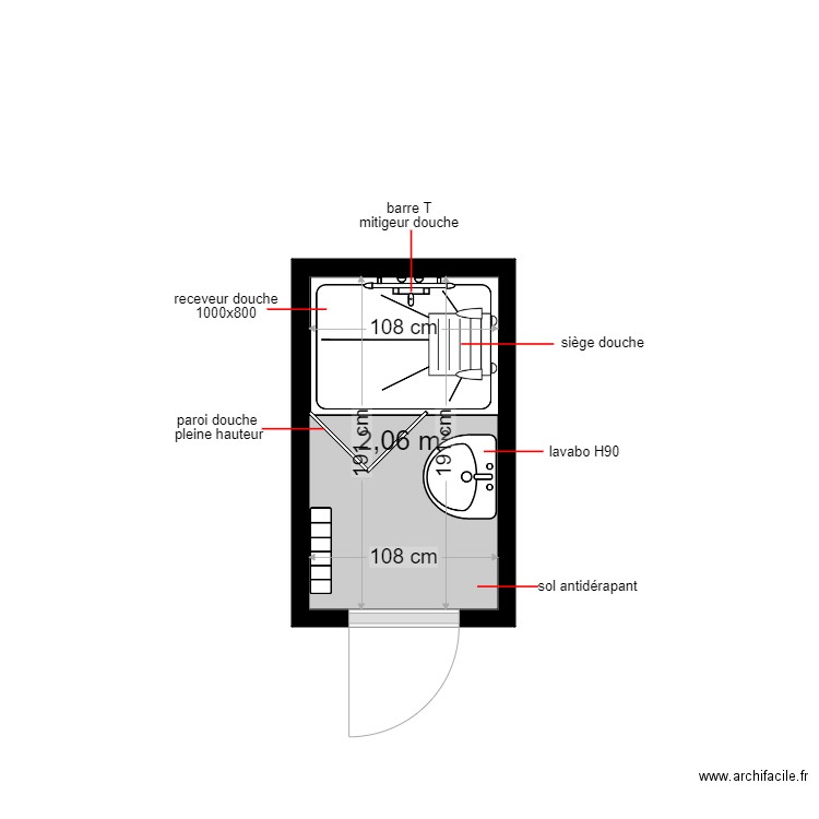 menager. Plan de 0 pièce et 0 m2