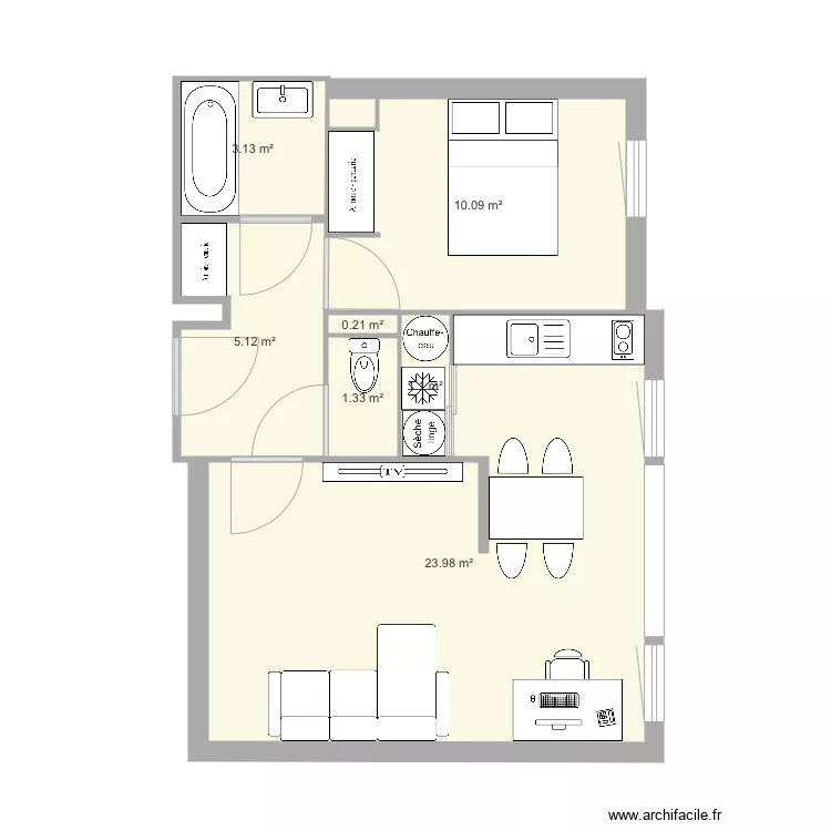 appartement Adrien. Plan de 