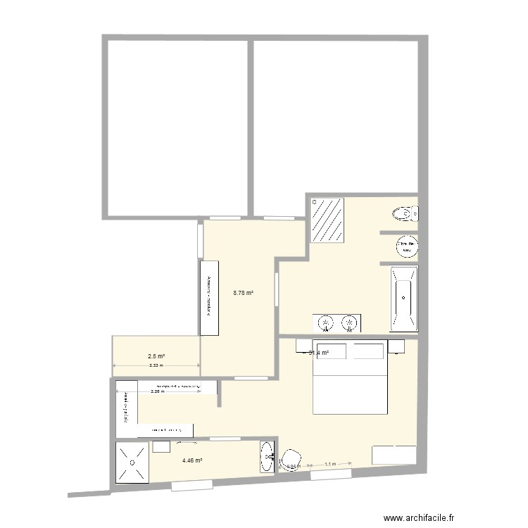 second etage v2. Plan de 0 pièce et 0 m2