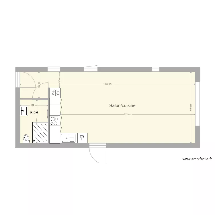 garage Ch&eacute;loup 2. Plan de 