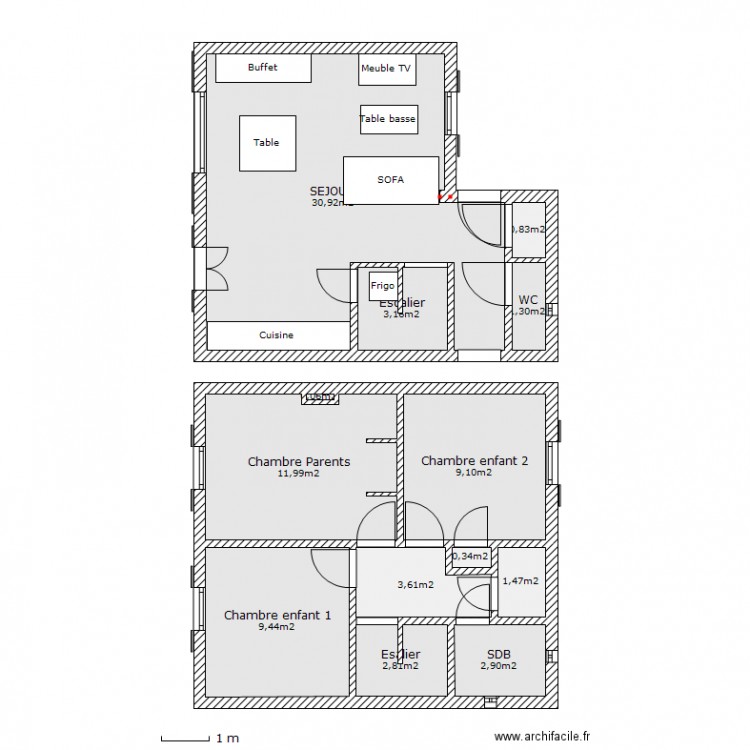 Notre petite maison. Plan de 0 pièce et 0 m2