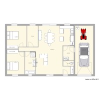 maison plain pied facade 15m 90m2