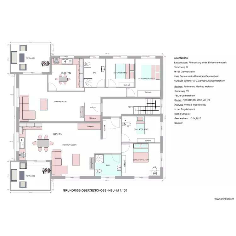 Wallasch 1 er etage projet 3. Plan de Wallasch 1 er etage projet 3. Plan de