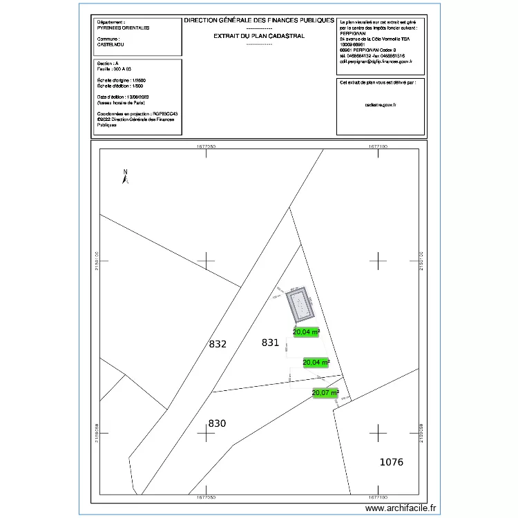 Plan de masse 1-500 côté détaillé. Plan de Plan de masse 1-500 côté détaillé. Plan de