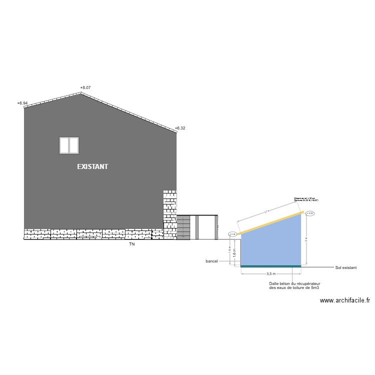 PLAN FACADE NORD OUEST. Plan de 0 pièce et 0 m2