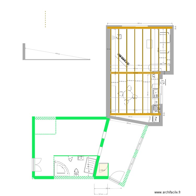 Cuisine. Plan de 0 pièce et 0 m2