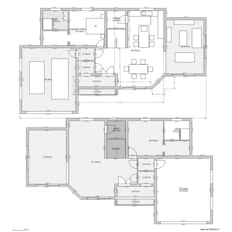 maison3-rdc. Plan de 0 pièce et 0 m2