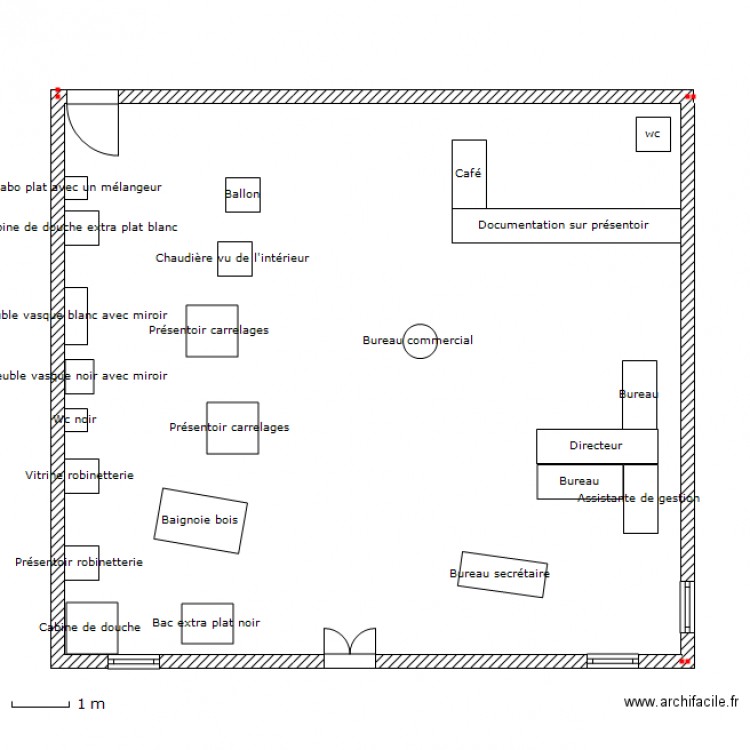 Plan bureau   salle d'exposition. Plan de 0 pièce et 0 m2