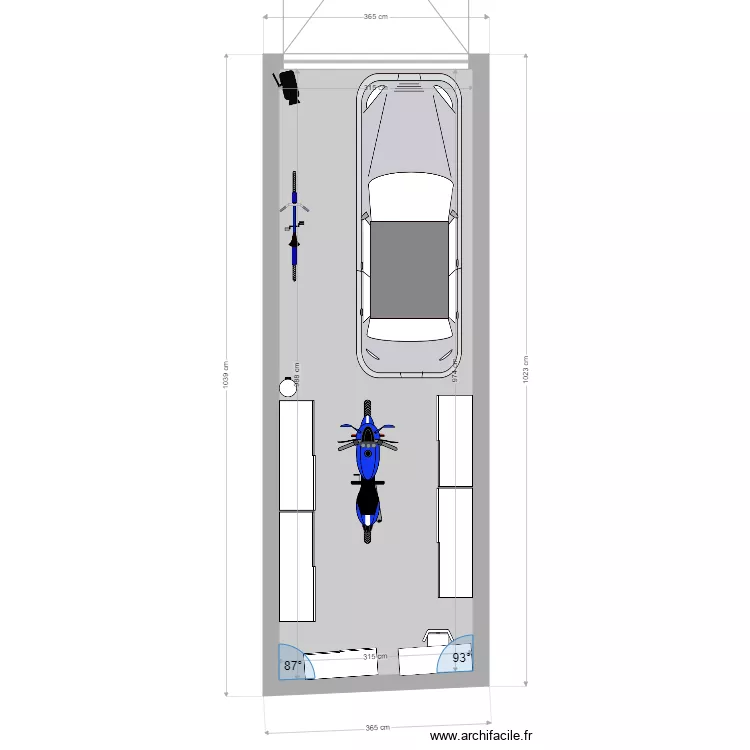 PLANS  NOUVEL ANGLE : Garage. Plan de 