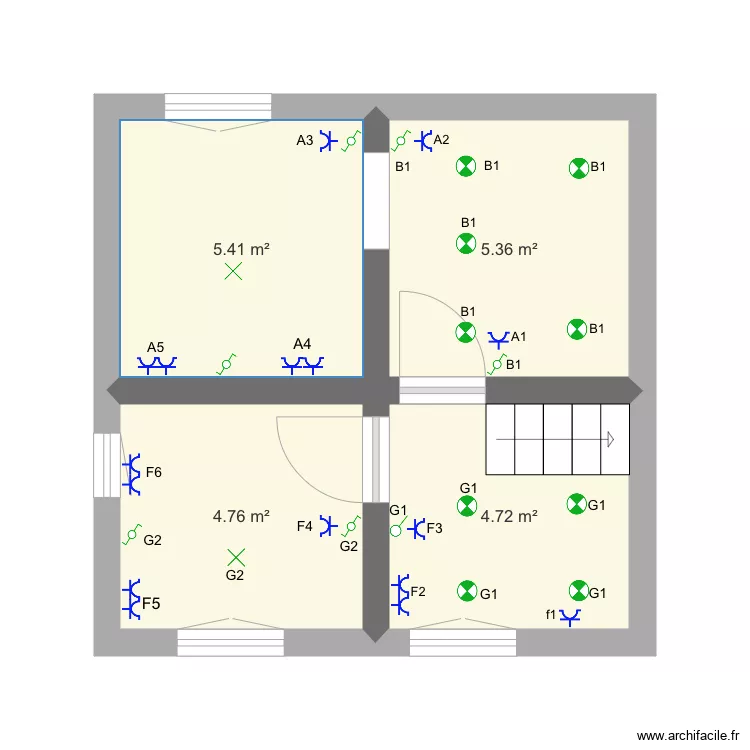 etage hurlevent. Plan de 