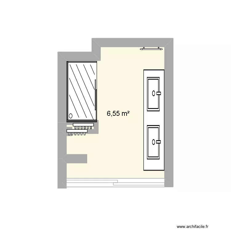 biyrixx. Plan de 1  et 7 m²