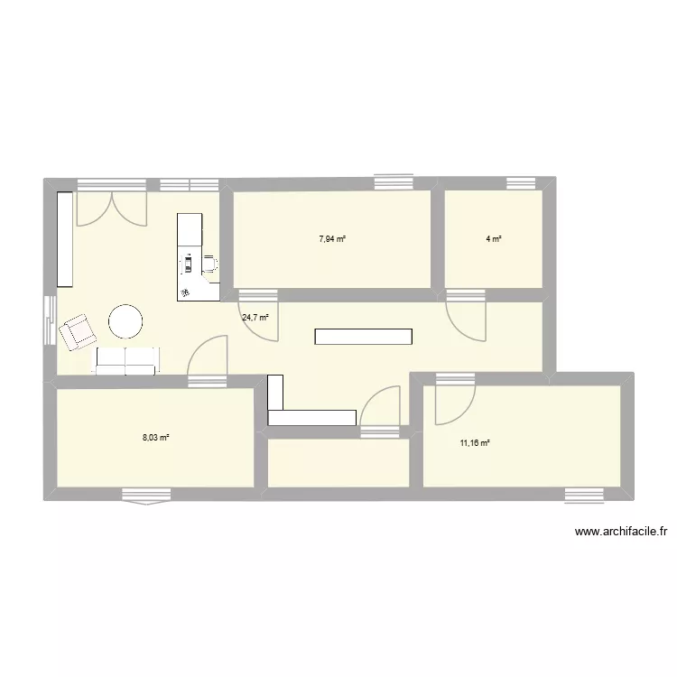 clemclembeauty. Plan de 5  et 56 m²