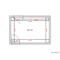plan brut de la chambre de m