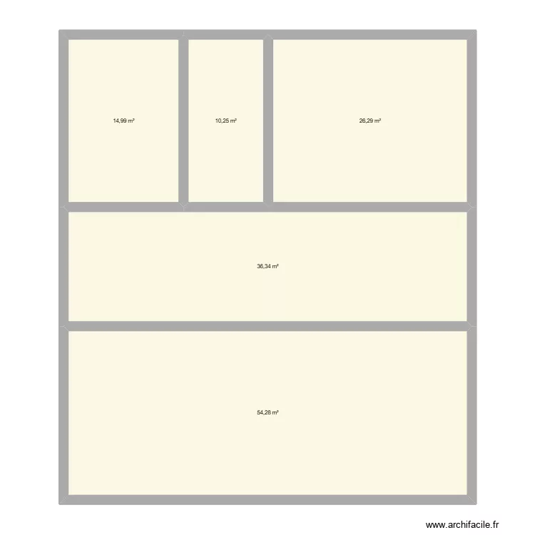 2 etage. Plan de 5  et 142 m²