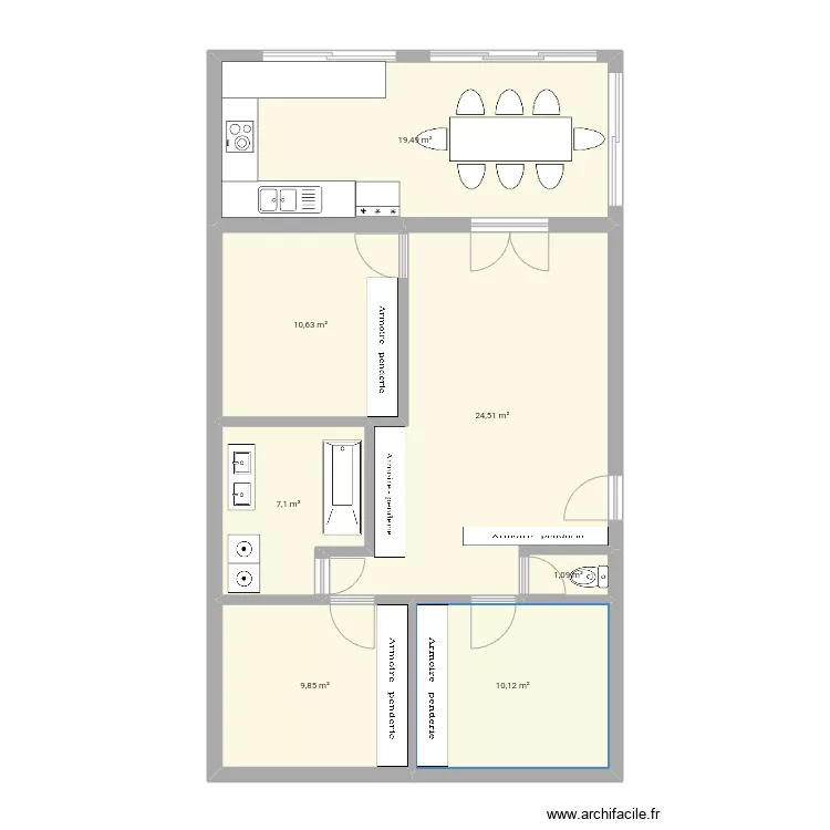 Maison Gignac-la-Nerthe . Plan de 