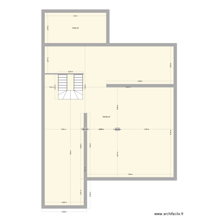 esman -1. Plan de 2 pièces et 160 m2