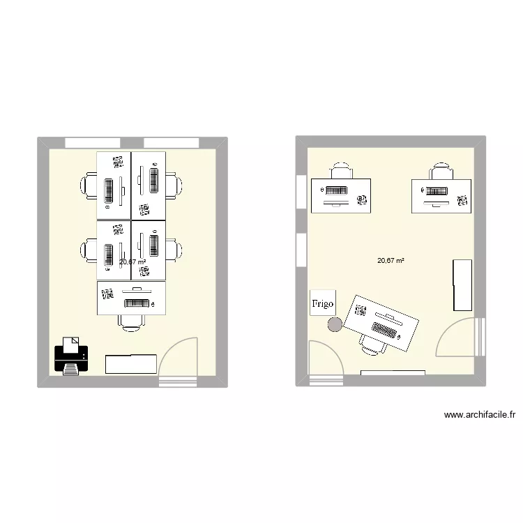 PLAN CAR. Plan de 2  et 41 m²