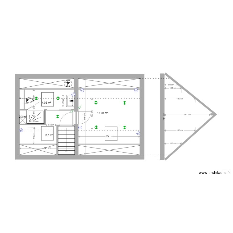 chambre sous combles 22 Septembre 2021. Plan de 0 pièce et 0 m2