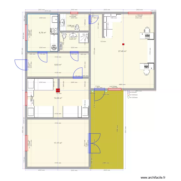 90 2 big spalnya1 ЭЛ 11. Plan de 