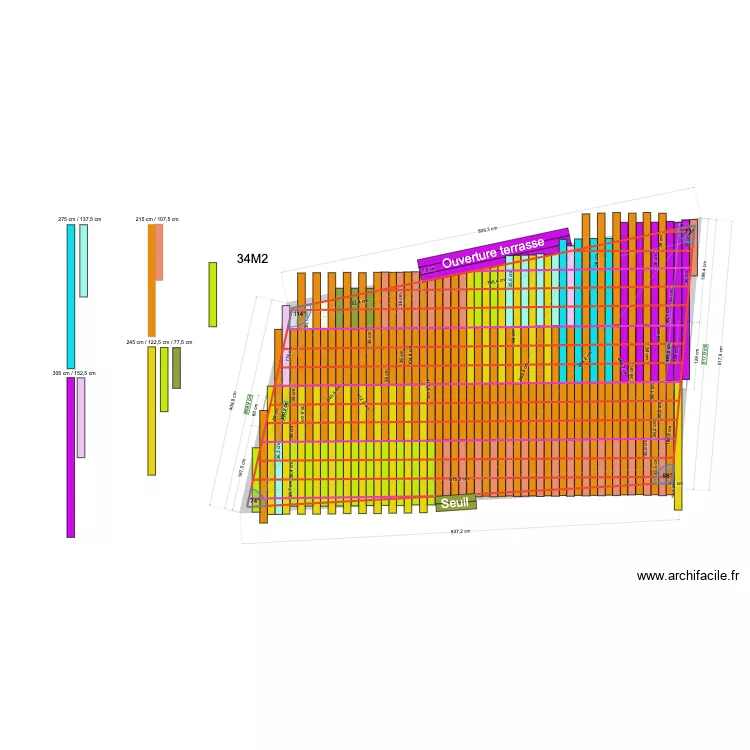 B_AM&Eacute;NAGEMENT TERRASSE RIVI&Egrave;RES longueur 370. Plan de 