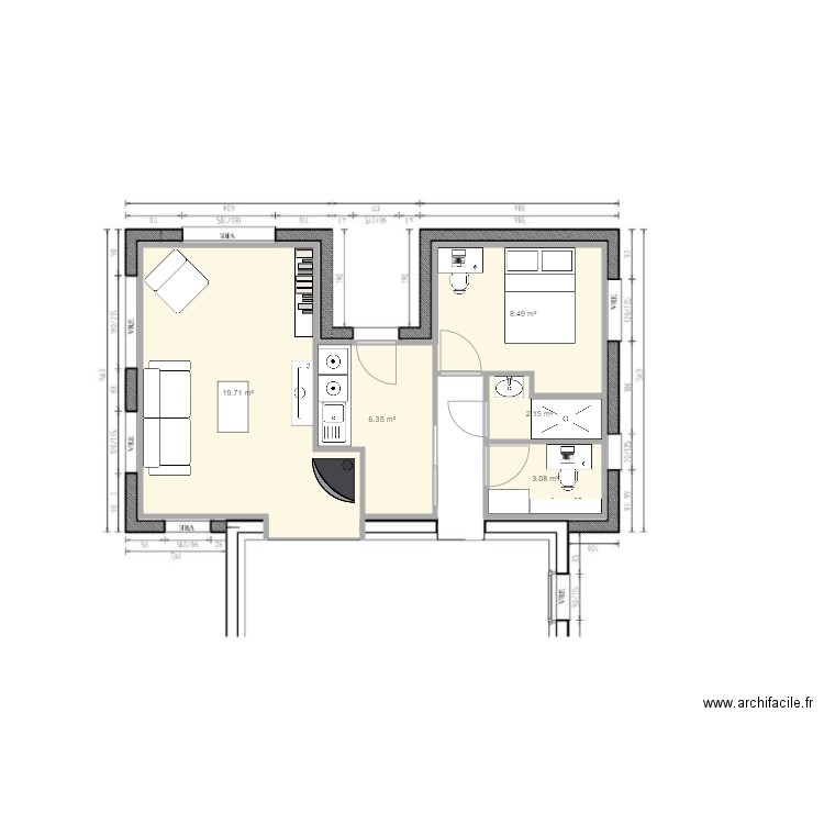 Touze Sebastion sdb 2. Plan de 0 pièce et 0 m2