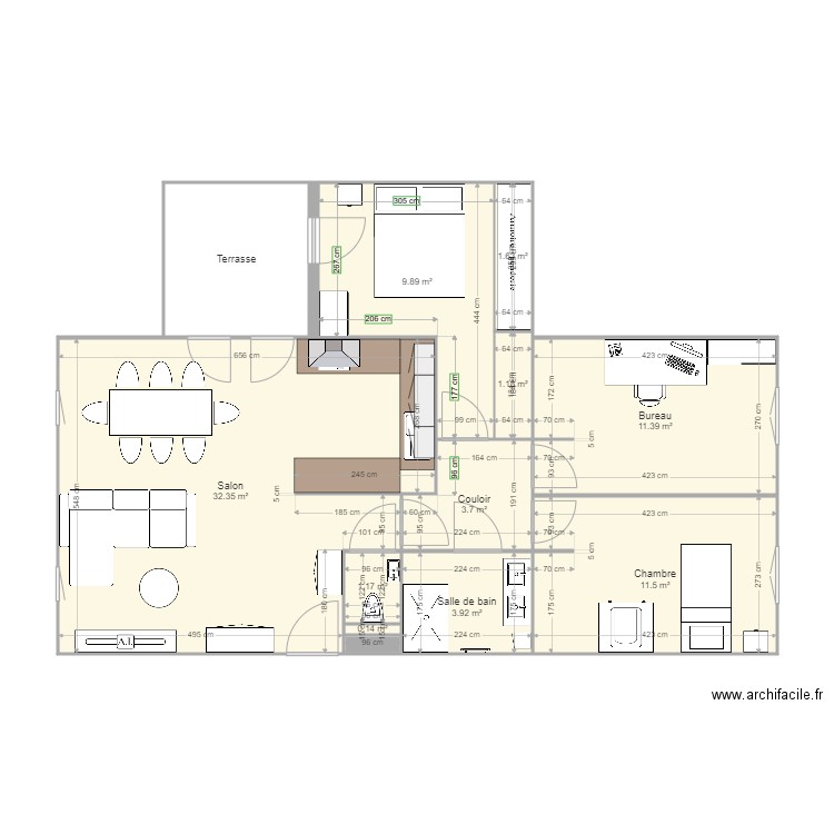 Appartement1. Plan de 0 pièce et 0 m2