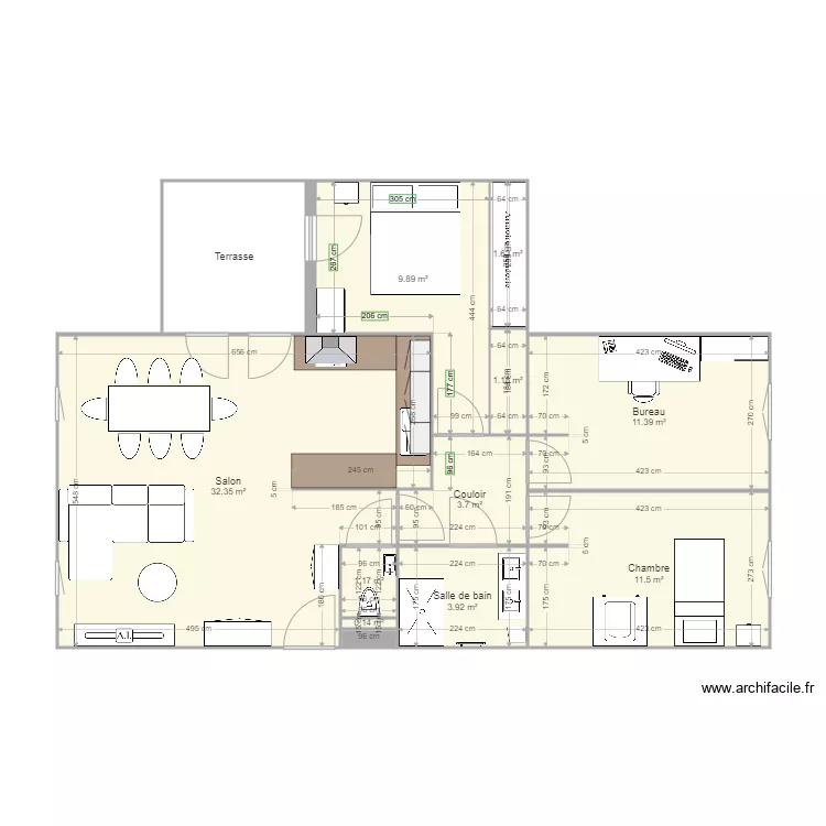 Appartement1. Plan de 