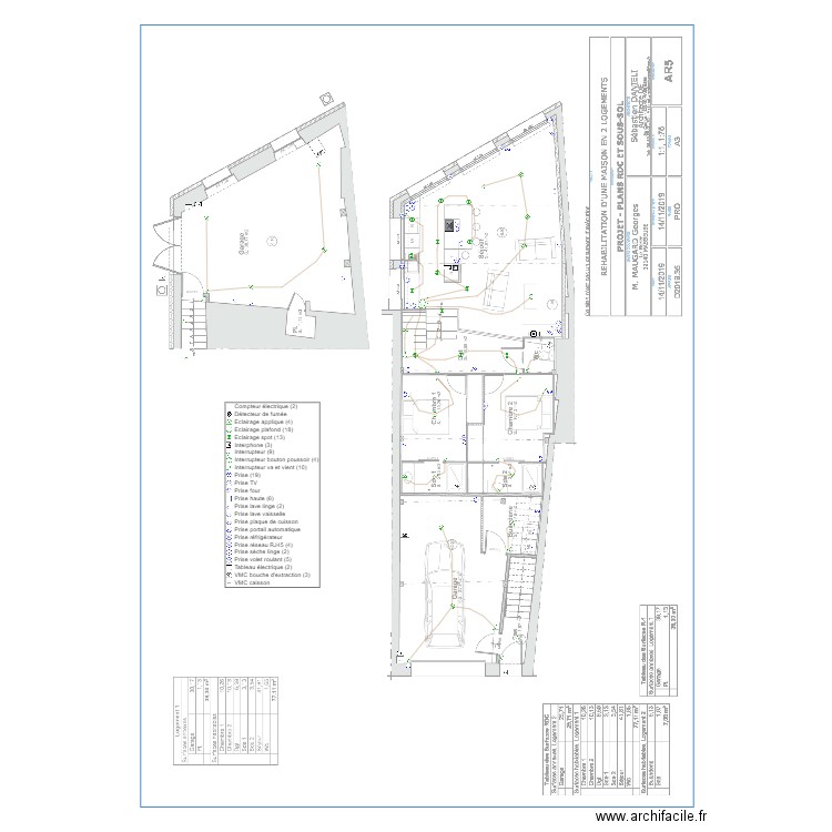 Plan elec Loft. Plan de 0 pièce et 0 m2