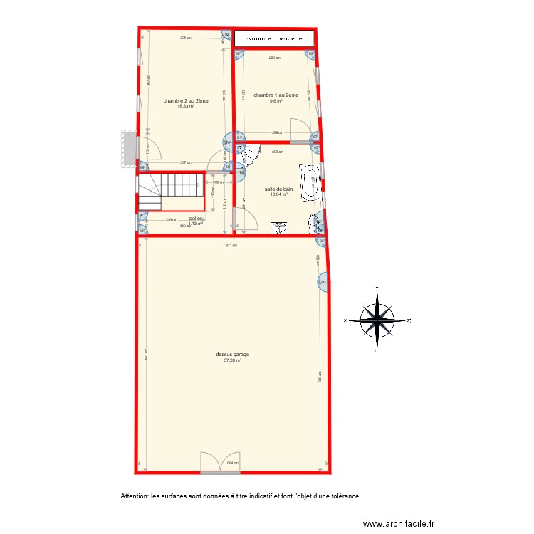 BI 2874 2eme étage. Plan de 0 pièce et 0 m2