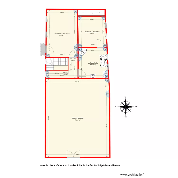 BI 2874 2eme &eacute;tage. Plan de 