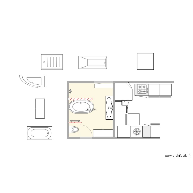 SDB 8 20. Plan de 0 pièce et 0 m2