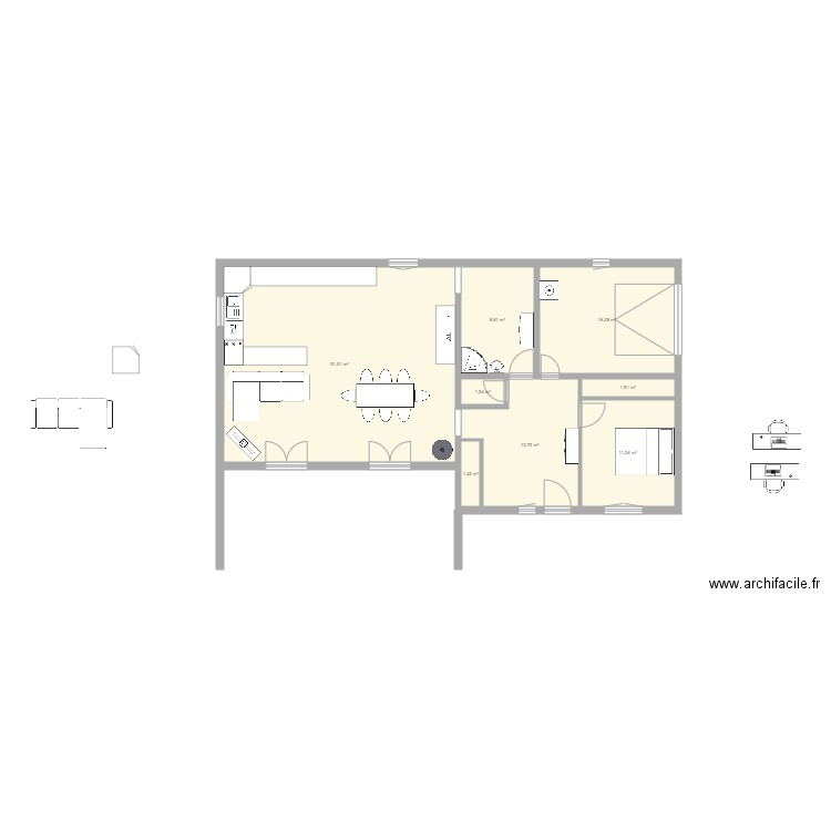 Maison Gimeau. Plan de 0 pièce et 0 m2