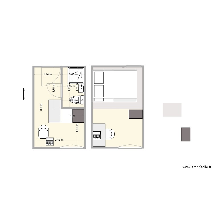 chambre 9 étage 2 V4. Plan de 0 pièce et 0 m2