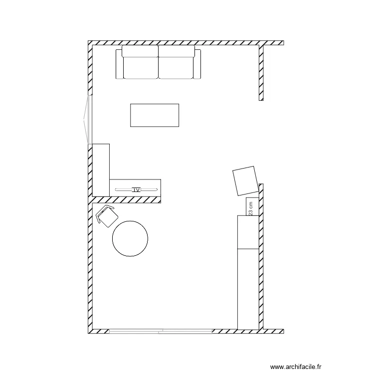 Garage parents apr&egrave;s transfo. Plan de 